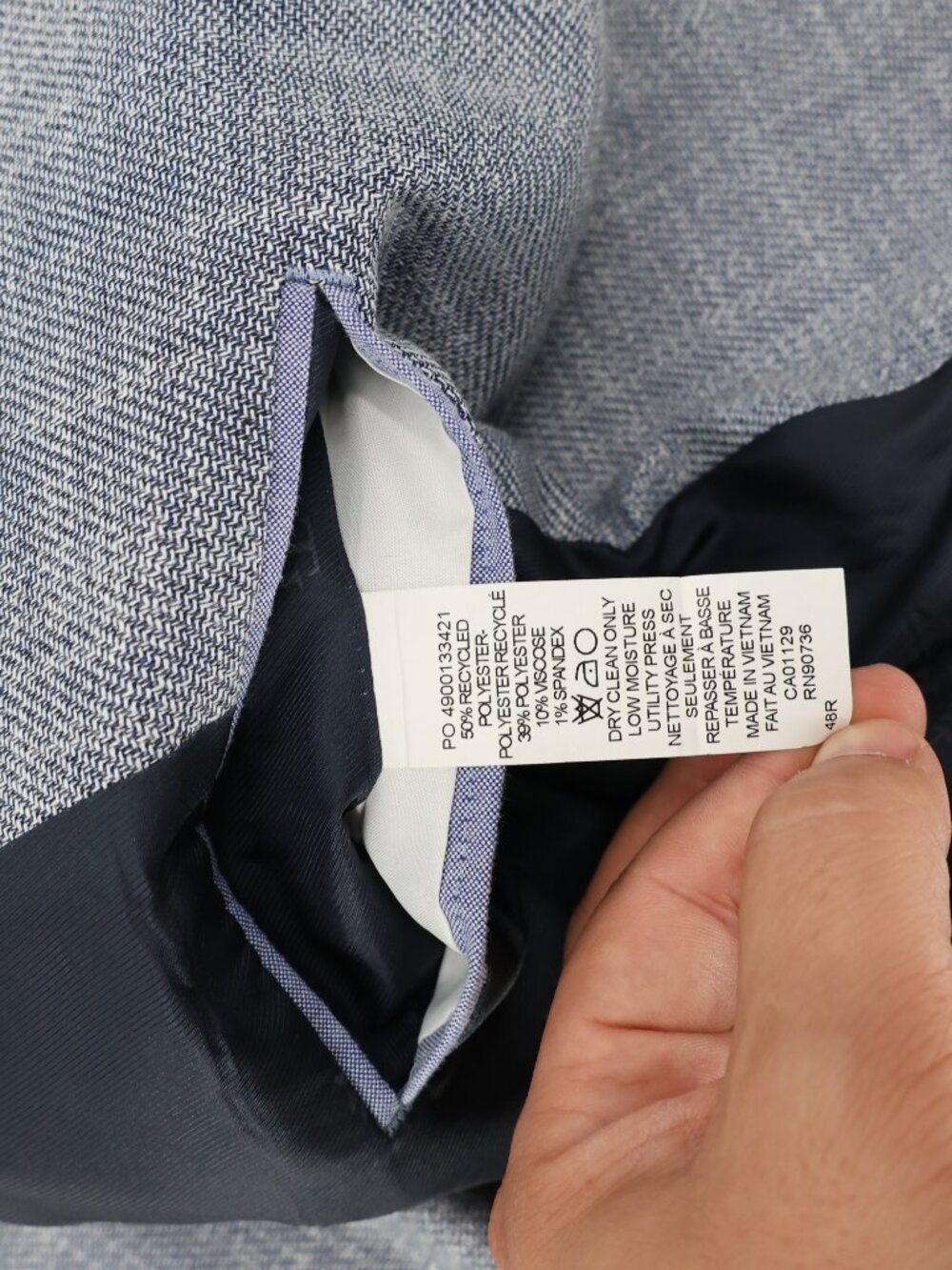 Tommy Hilfiger Sport Coat Men 48R Single Breasted Two Button unstructured summer - Picture 10 of 12